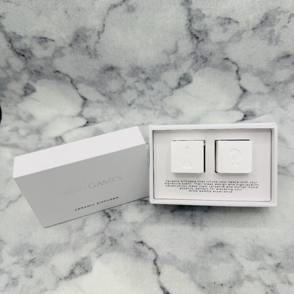 Mind Games Ceramic Diffusers Set,Minimalist Luxury Fragrance,2pc-BOXED-NEW - Picture 3 of 10